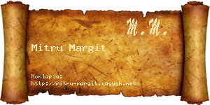 Mitru Margit névjegykártya